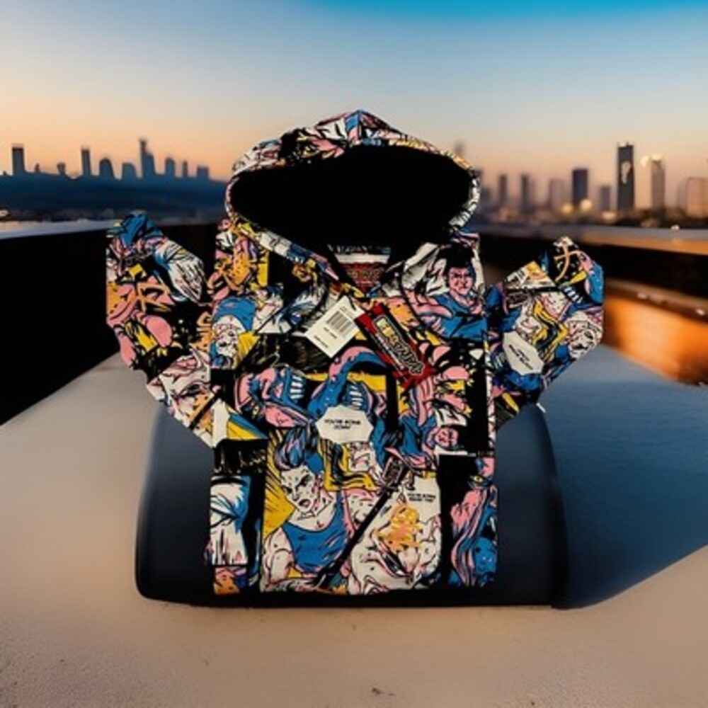 Hoodie by: Drill Clothing w/Comic Book Styled Panels Men’s- [ XL ]